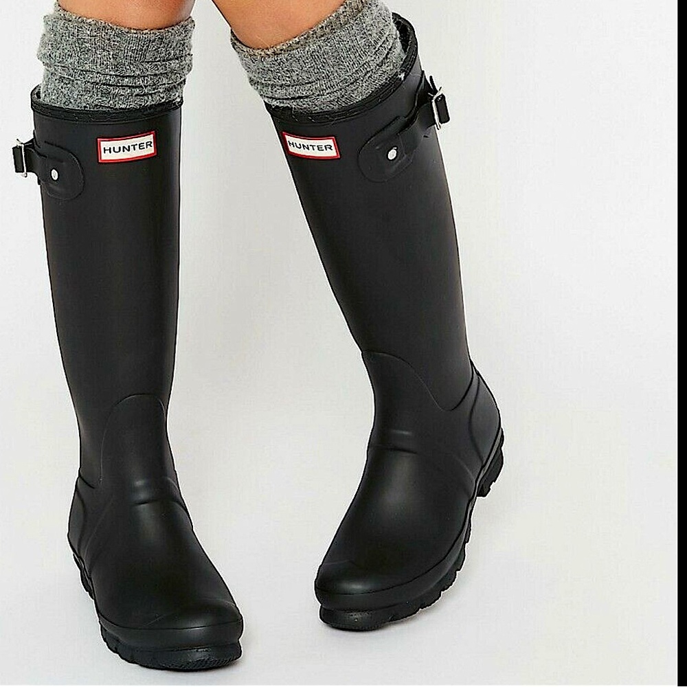 Hunter Original Tall Rain Boots in Black Matte